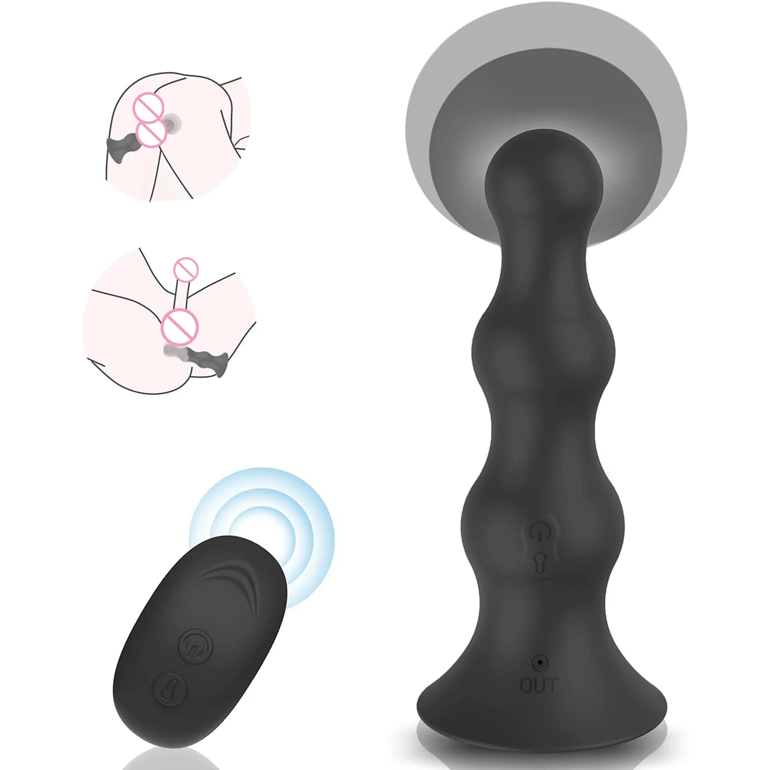 

Inflatable Dilator Anal Beads Butt Plug Automatic Anal Adult Sex Toys Powerful Sucker Expansion Vibrator Man Prostate Massager