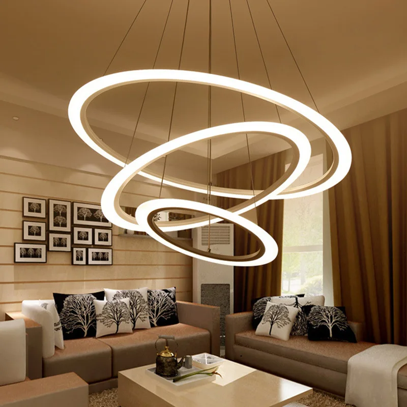 Круги современный светодиодный подвесные светильники для Гостиная потолочные с