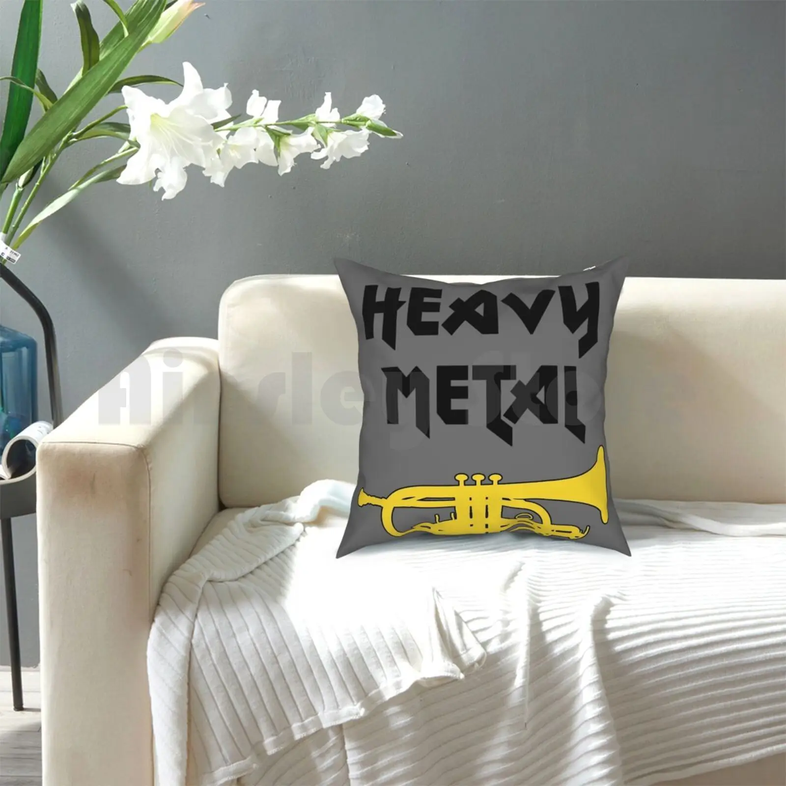 Cornet-тяжелый металл-забавный подарок-труба/Забавный подарок-Подушка-чехол с