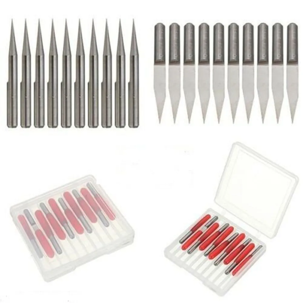 

10Pcs CNC Router Tool 3.175mm CNC Router Tool Cutting Engraving Bits PCB
