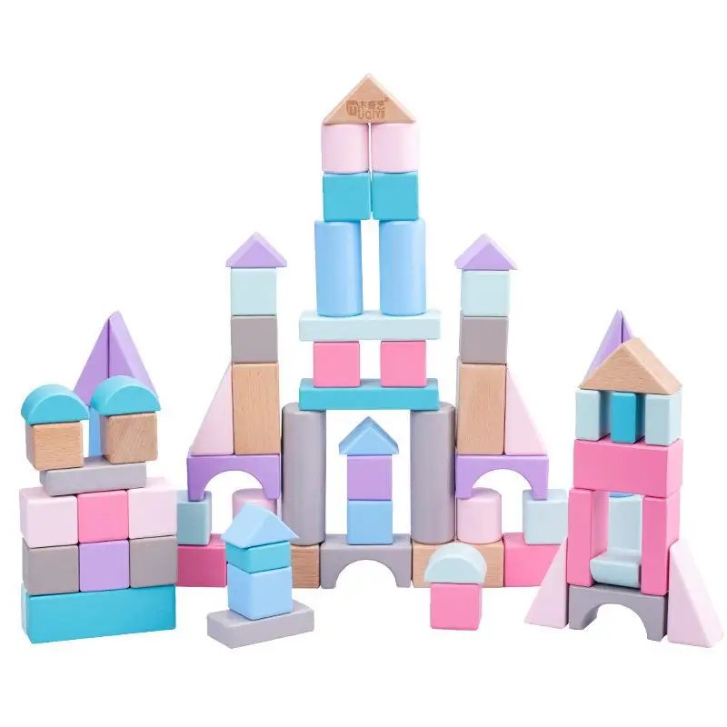 

Children's building block castles freely build blocks infants and babies shape cognition early education educational wooden toys