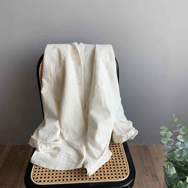 2020 Boyfriend Style Women Blouses Turn Down Collar Oversized Womens Tops And Cotton White Shirt Blusas Roupa Feminina |