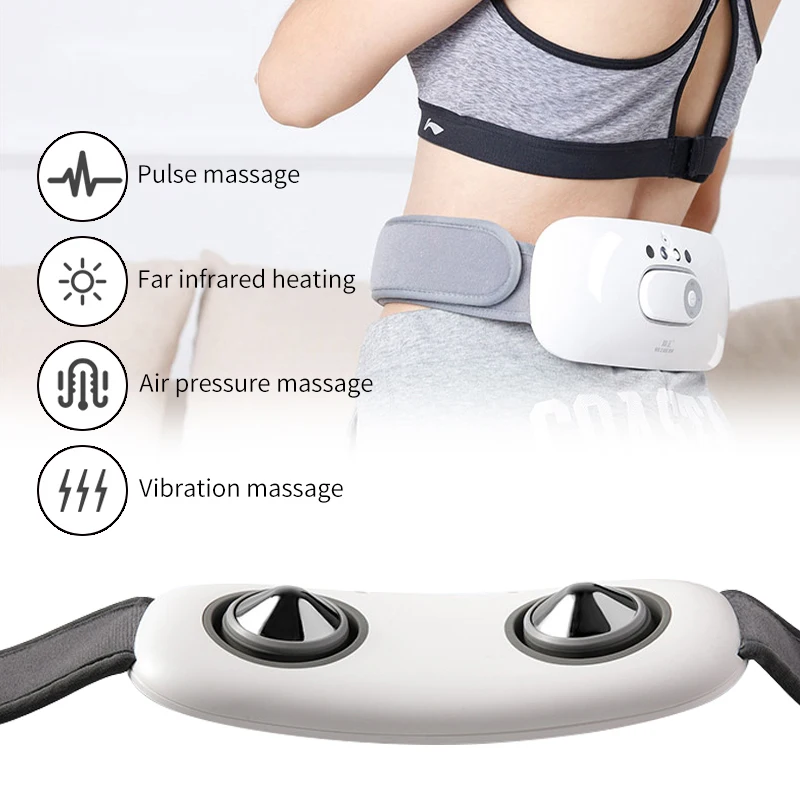 Electric Smart Waist Massager EMS Air Pressure Vibration Heating Relieve Waist Fatigue Massage Relaxation