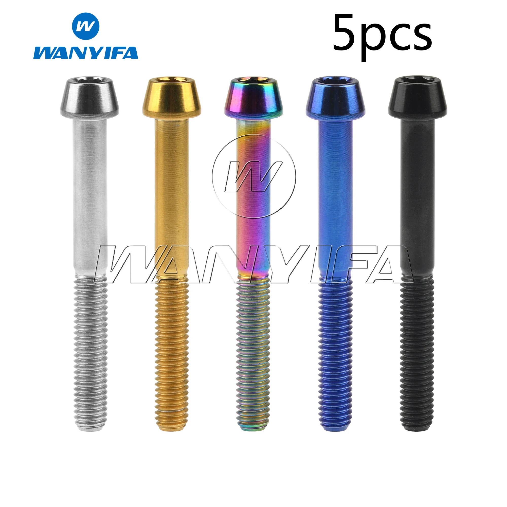 Титановый титановый болт Wanyifa m6x55 мм DIN912 Шестигранная головка винт для велосипеда