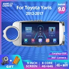 Автомобильный радиоприемник 2din Android 9,0 для Toyota Yaris 2012-2017, автомобильный мультимедийный видеоплеер, навигация, головное устройство, стерео, Авторадио плеер