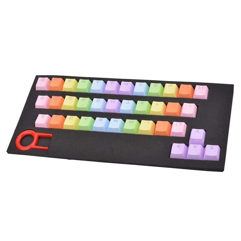 37 клавиш PBT Keycaps с двойной подсветкой набор для клавиатуры поперечным валом