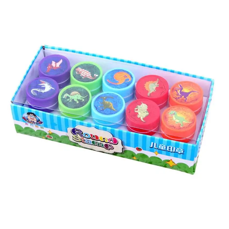 10 шт./компл. печать животных динозавров Детский Пластиковый Мультфильм