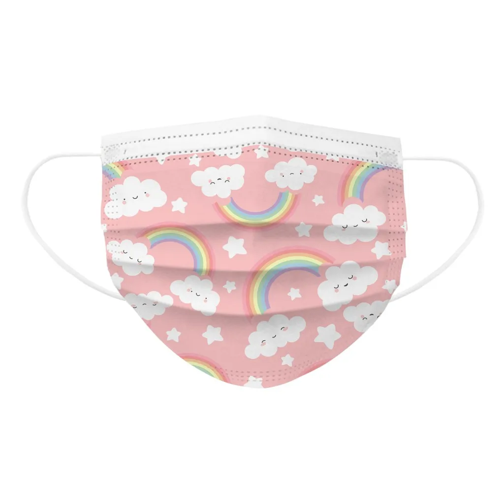 50 шт. Детские хлопковые маски для маскарада|Аксессуары костюмов девочек| |