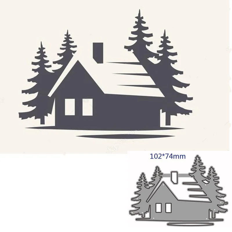 

Crazyclown Christmas House Tree Metal Cutting Dies for Scrapbooking Album Paper Cards Decorative Crafts Embossing Die Cuts