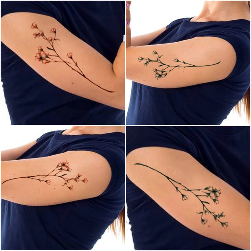 

New Flower Fashion Tattoo Sticker Waterproof Temporary Arm Body Art Decal For Women and Men