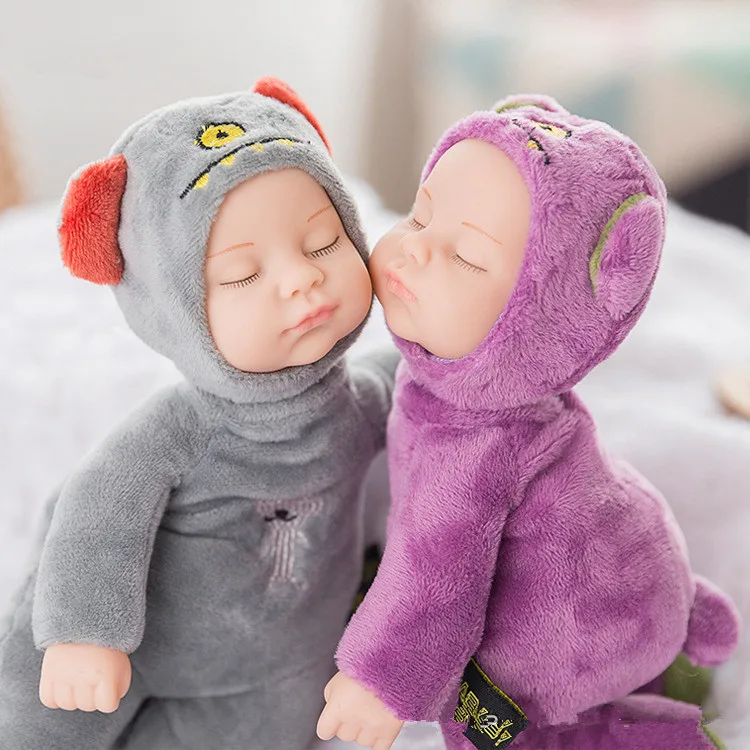 25 см миниатюрная Кукла Реборн имитация сна Успокаивающая кукла Реалистичная