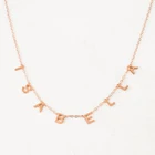 Lateefah ожерелье с буквами для женщин можно украсить ювелирными изделиями из нержавеющей стали акриловые ожерелья Золото табличка персонализированные подарки