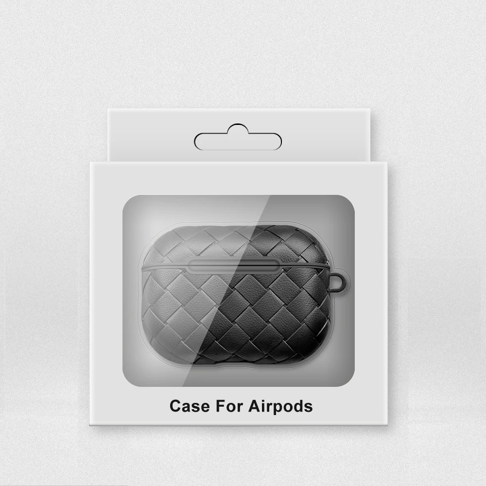 

New Earphones Case For Apple Airpods Pro Woven Pattern Protective Wireless Bluetooth Earphone Charging Box Case For Air Pods Pro