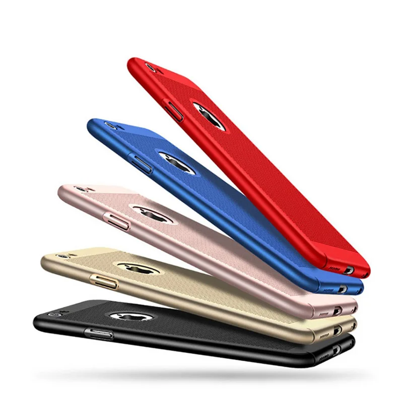 Ультратонкий Роскошный чехол для телефона iPhone 6 6s 7 8 Plus с отверстиями рассеивания