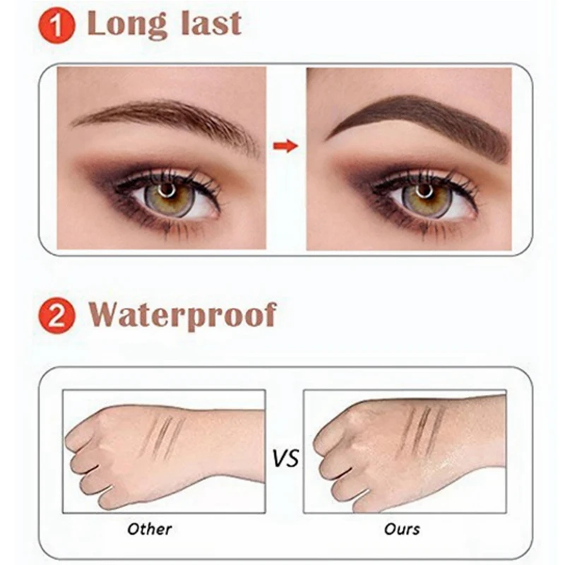 Microblading карандаш для бровей водостойкий вилка кончик бровей Карандаш для глаз долговечный Профессиональный тонкий эскиз жидкий тату карандаш для бровей