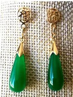 Оптовая продажа Модные Зеленые Серьги и подвески из натурального
