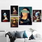 Классическая европейская масляная женщина на холсте Веселые губы ручка картины на стену абстрактный пейзаж настенные художественные принты плакаты Картины домашний декор