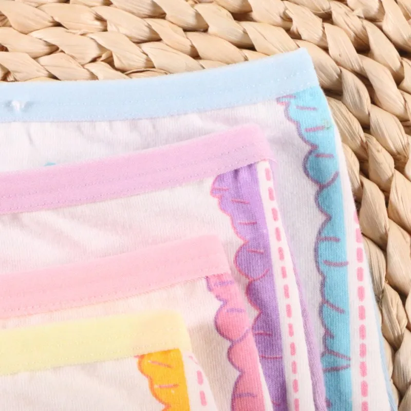 4 шт./лот нижнее белье для девочек трусы-боксеры детское в клетку детские штаны |