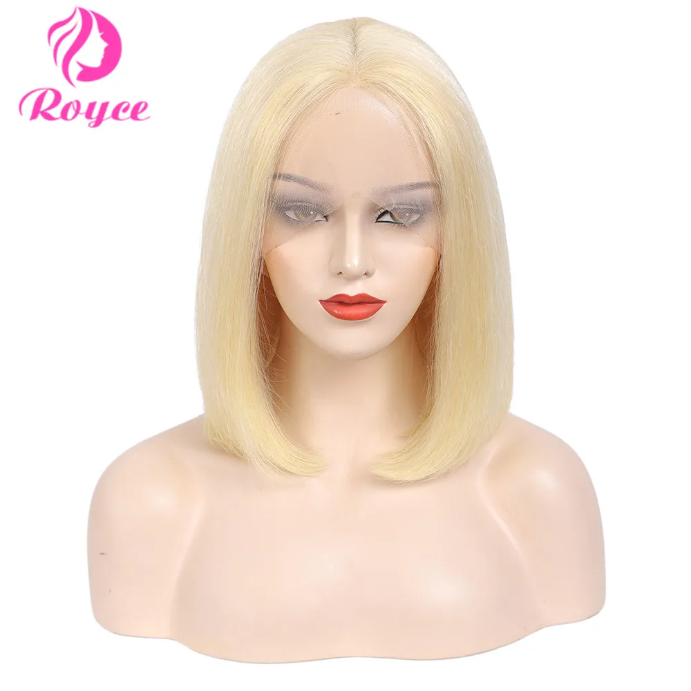 

Short Bob Colored Honey Blonde Lace Front Wig Human Hair Bone Straight 613 Lace Frontal Wig T Part Transparent Lace Bob Wigs 180