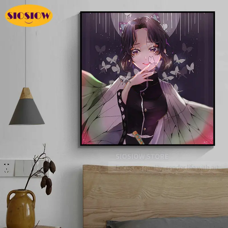 5d алмазная живопись сделай сам полный круг рассекающий демонов Shinobu Kochou Набор