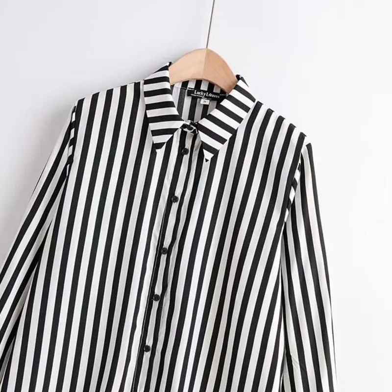 Woah 2019 SY40-308 European and American fashion striped shirts | Женская одежда