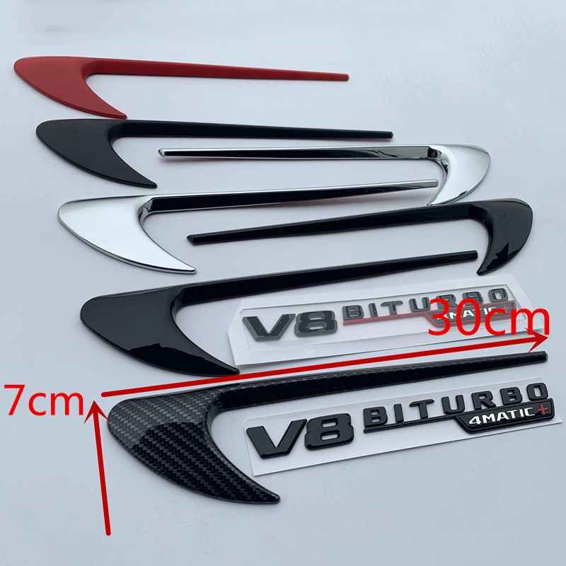 

Наклейки для Mercedes Benz W212, E63, E300, W220, W221, W202, W204, W205, C260L, CLA, CLS AMG, 2 шт.