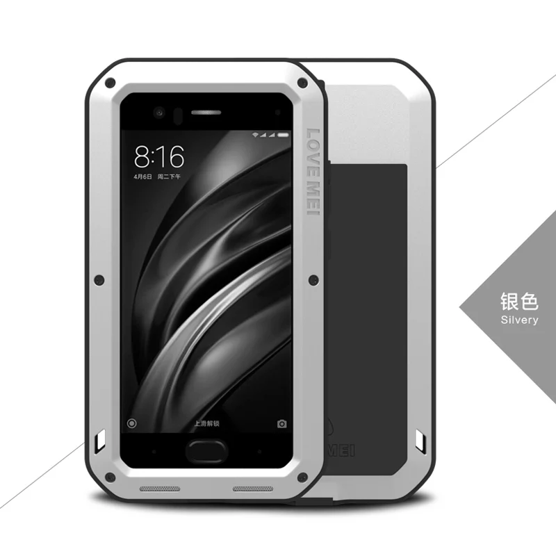 Алюминиевый металлический защитный чехол с полным покрытием корпуса для Xiaomi Mi 6 8