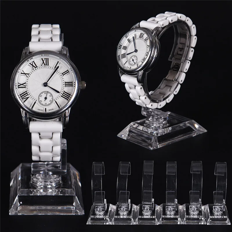 

2pcs/lot Fashion Clear Acrylic Bracelet Watch Display Holder Arc-shaped Jewellery Stand Rack Retail Shop Showcase