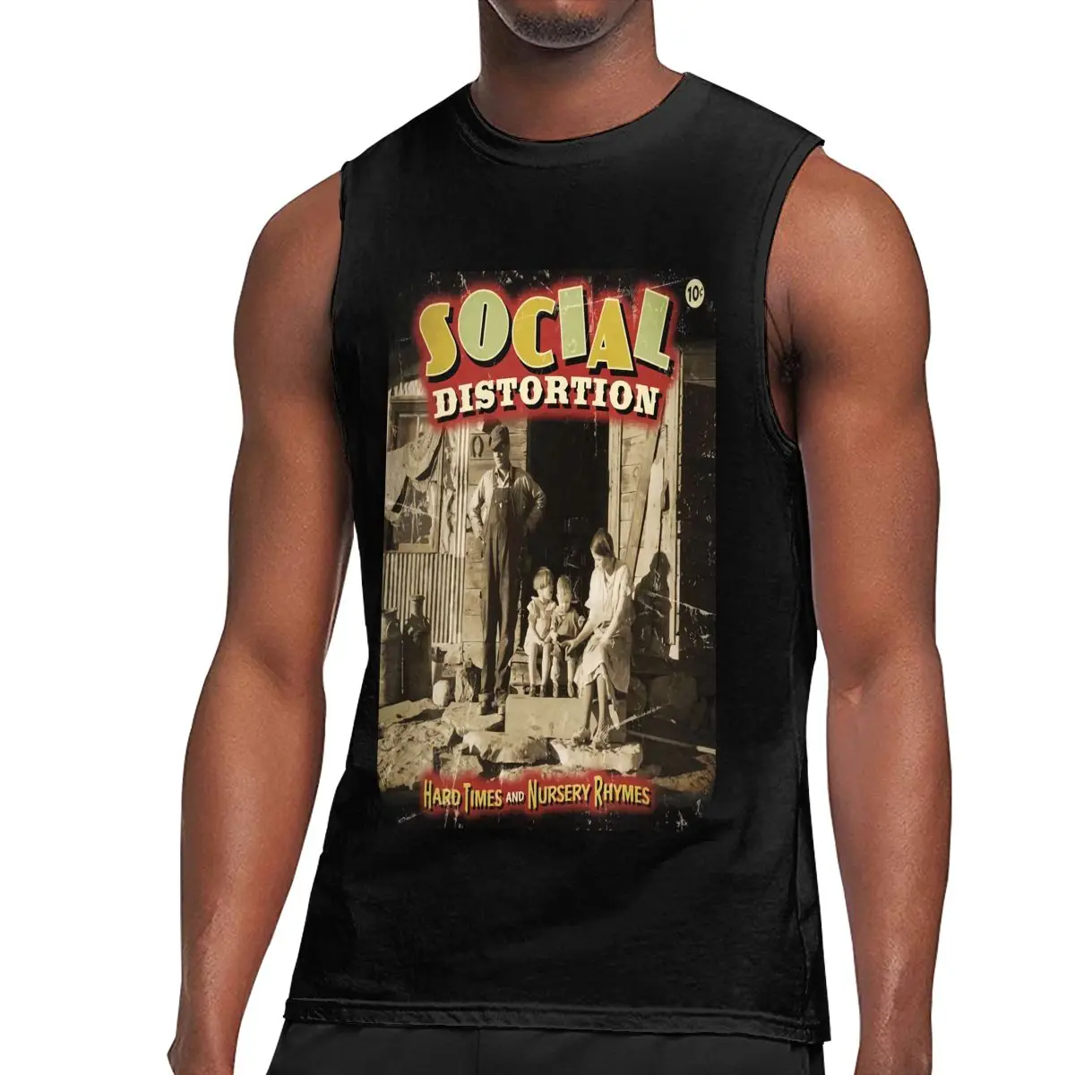 Майка мужская для спортзала с искажением искажений|Майки| |