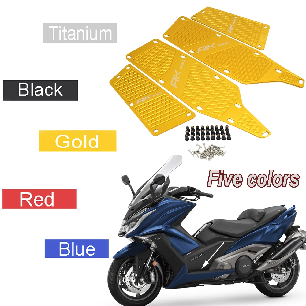 

2021 2020 2019 NEW Motorcycle For KYMCO AK550 KYMCO AK 550 Floorboards Foot Pegs Pedal Front and Rear Footrest Footboard Step