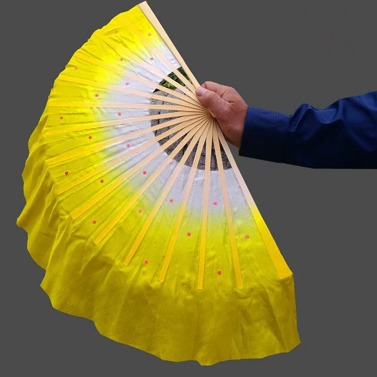 1 пара настоящий Шелковый веер вуаль половина круга китайский 100% Танец