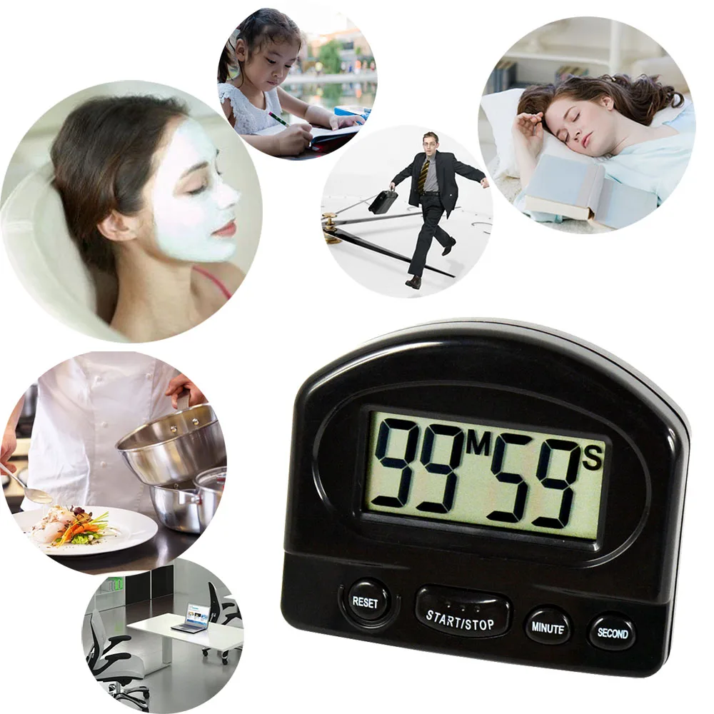 Цифровой ЖК дисплей магнитный мини кухонный таймер электронный будильник