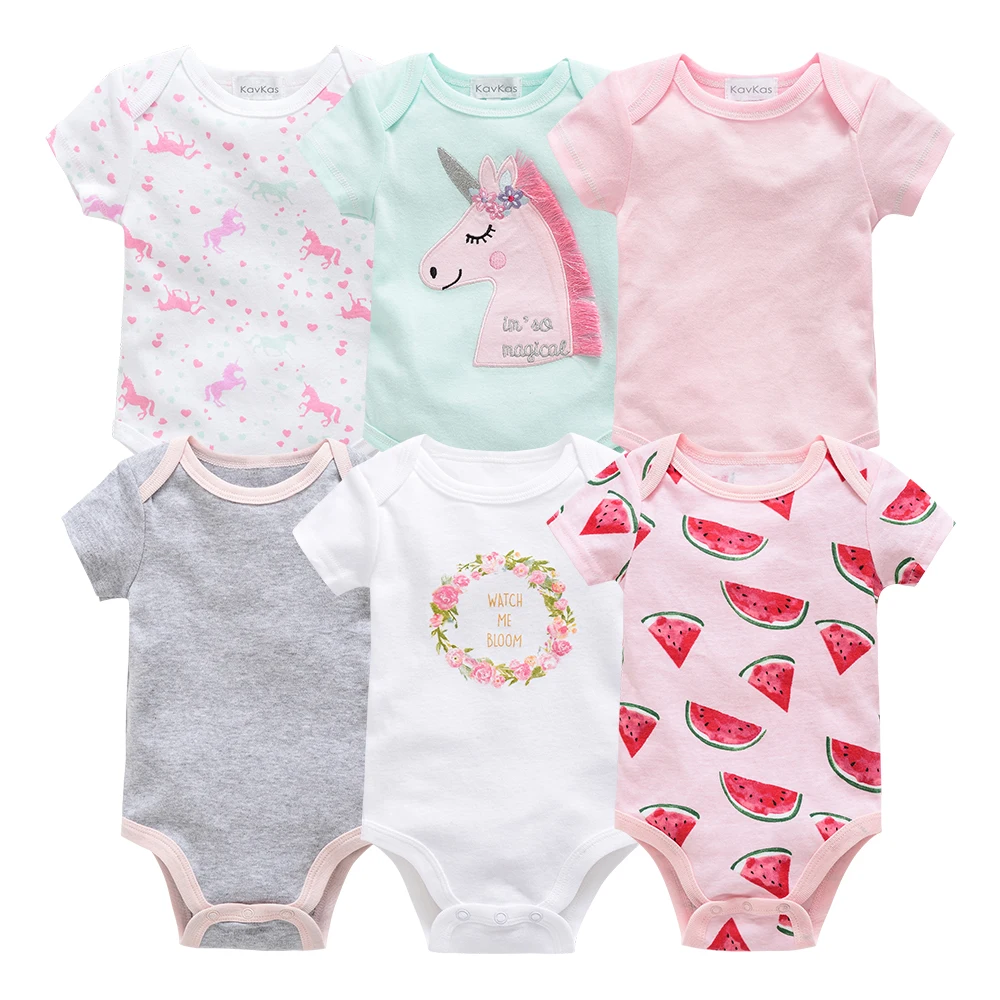 HY22232291 Honeyzone 6 шт. Детские боди из хлопка цельный короткий рукав Roupa De Bebes летний комплект одежды для маленьких мальчиков - Цвет: HY22232291