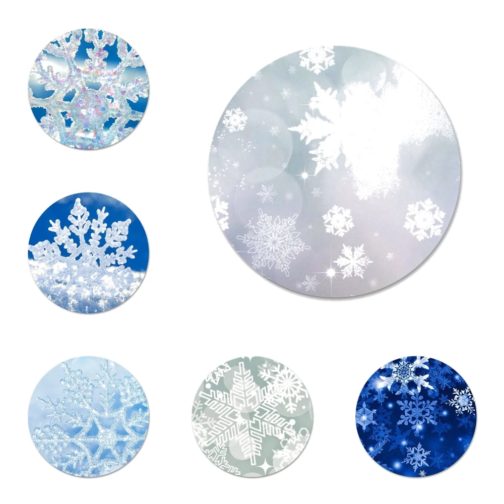 Ice Crystal Snowflake Kitchen Home Decor Refrigerator Magnet Bottle Opener Beer Coke 58mm