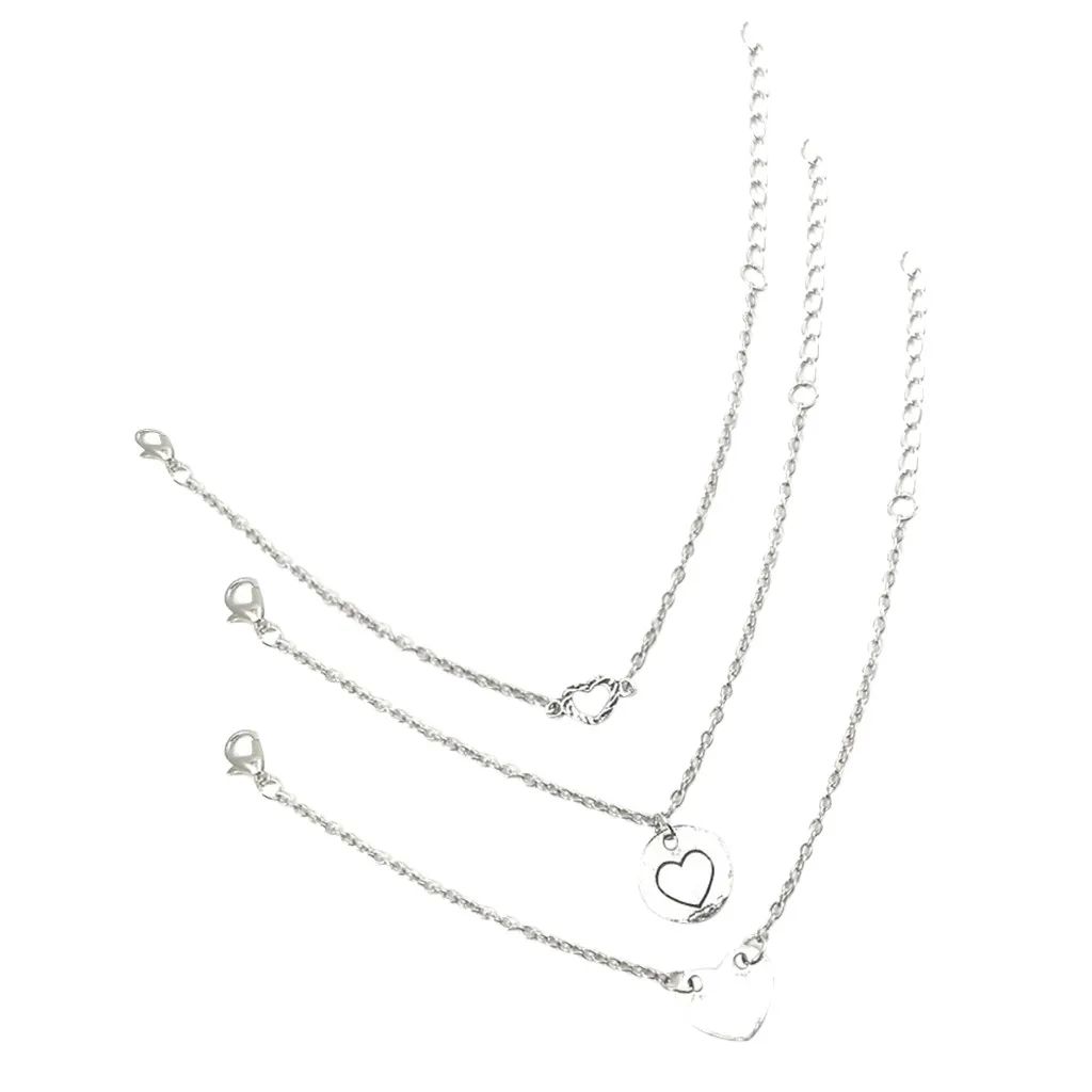 Европейский и американский браслет на ногу в стиле ретро с трехслойной подвеской