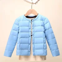 2021 fashion childrens jacket for boys and girl autumn and winter 90 down baby kids down jacket solid color warm coats 2 12y