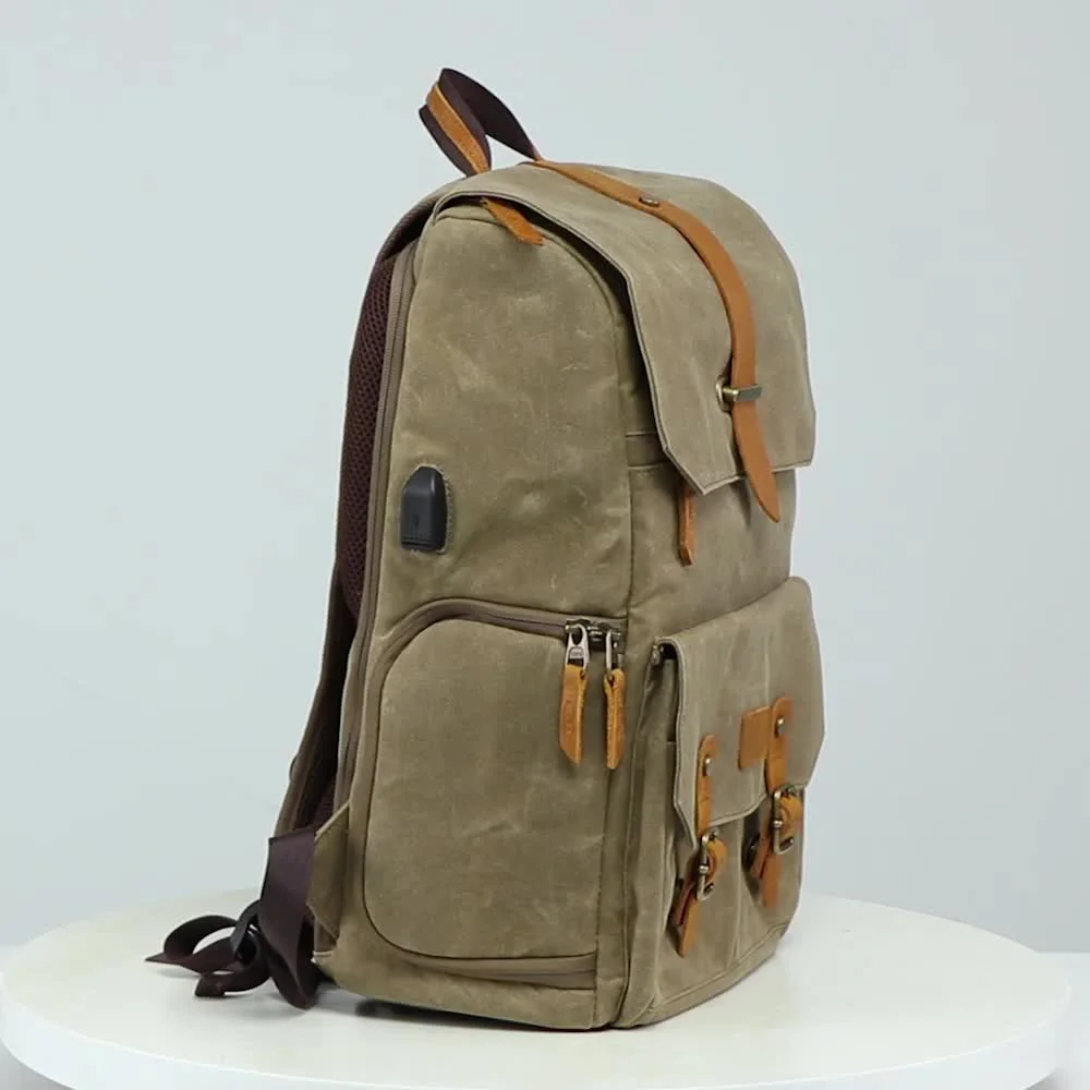 photography retro waterproof batik canvas backpack with usb port fit 15 6inch laptop men camera bag carry case for dslr free global shipping