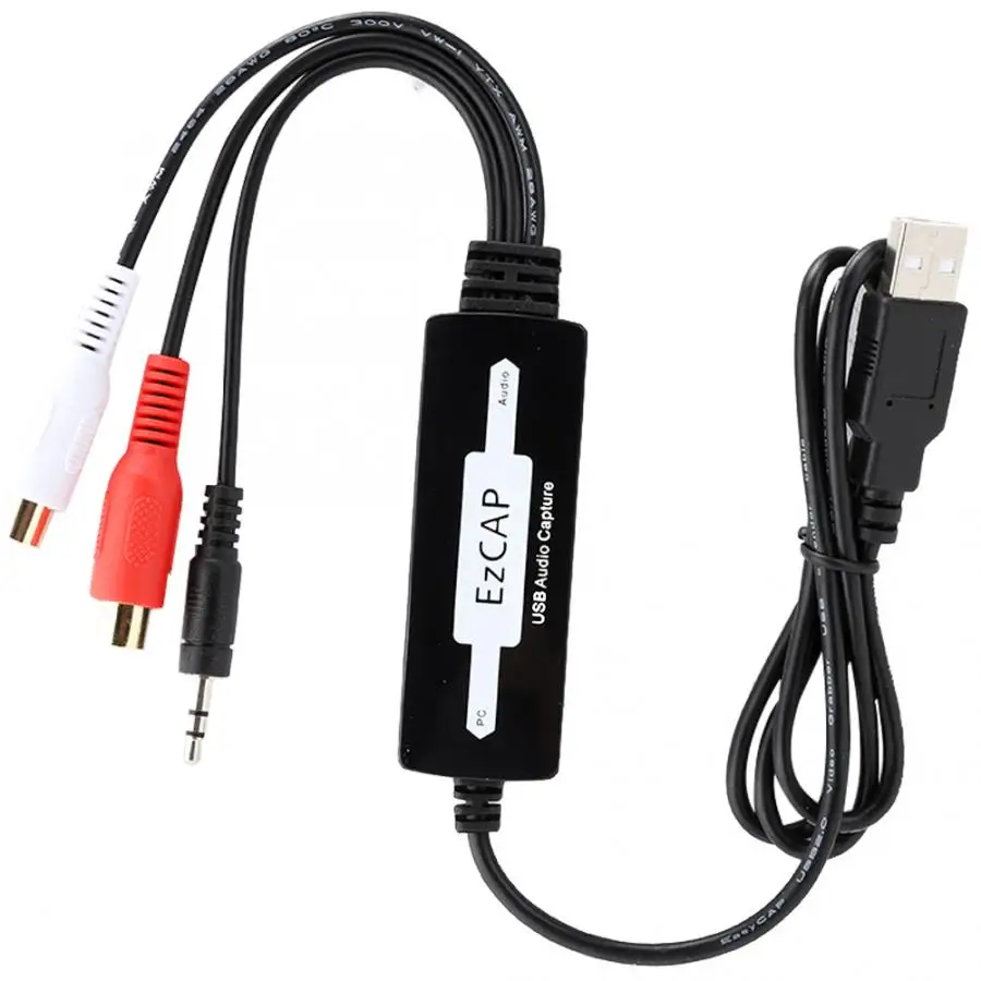 USB карта захвата звука Высококачественная стереокарта с 3 5 миллиметровым