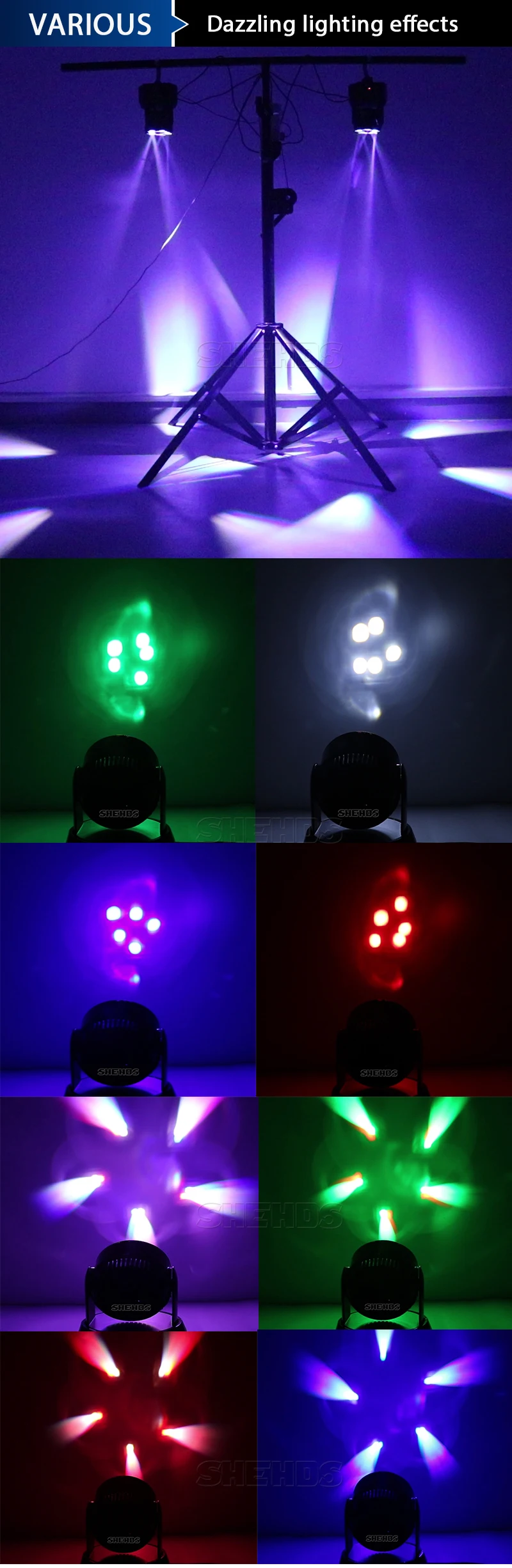 Светодиодный луч+ мыть шесть глаза пчел 6x15 Вт RGBW DMX512 сценический эффект освещение для DJ диско День Рождения Вечеринка танцпол ночной клуб свадьба