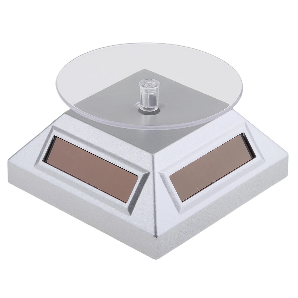 

Solar Powered Jewelry Watch Phone Rotating Display Stand Turntable