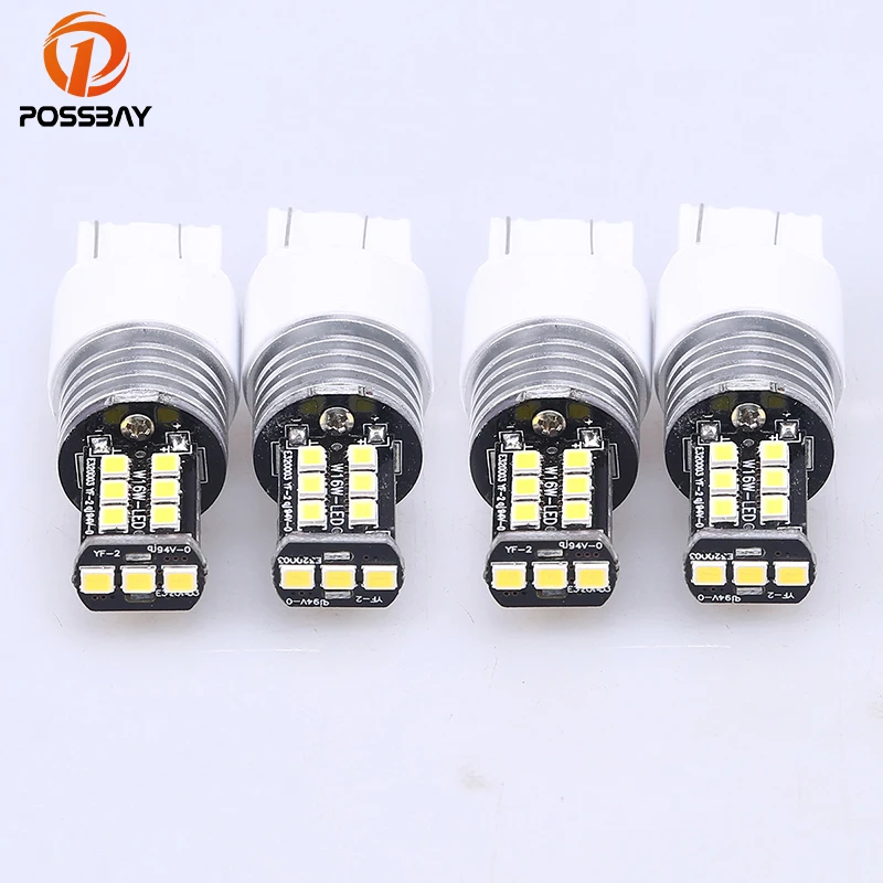 

Автомобильный светильник POSSBAY, белый свет T20 7443 15 SMD, светодиодная лампа, задняя фара, Canbus без ошибок, 12 В, светильник нее освещение s