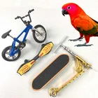 Игрушечный попугай, скейтборд, имитация птиц, модель велосипеда из сплава, набор для скейтборда, велосипед + плата жизнеспособности + скутер