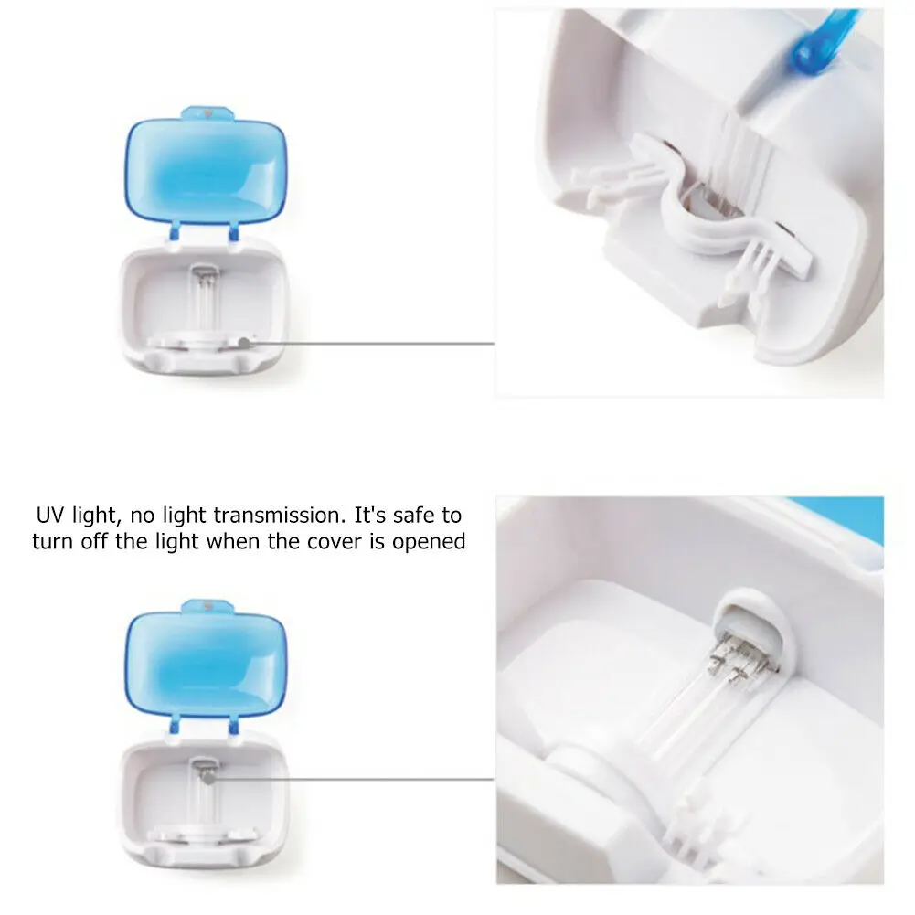 Стерилизатор для зубных щеток с УФ светильник настенный дезинфекционный бокс 2