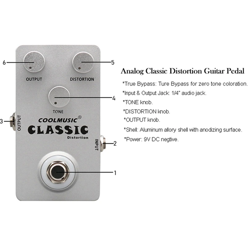 

COOLMUSIC C-DI02 Classic Insane Distortion Guitar Effects Pedal & A-MT6 Digital Distortion Guitar Effect Bass Pedal