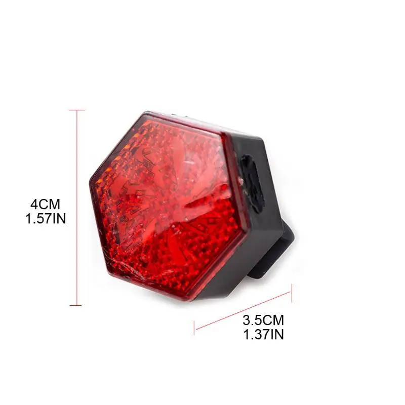 Супер Яркий USB Перезаряжаемые шестиугольник задний фонарь для велосипеда с