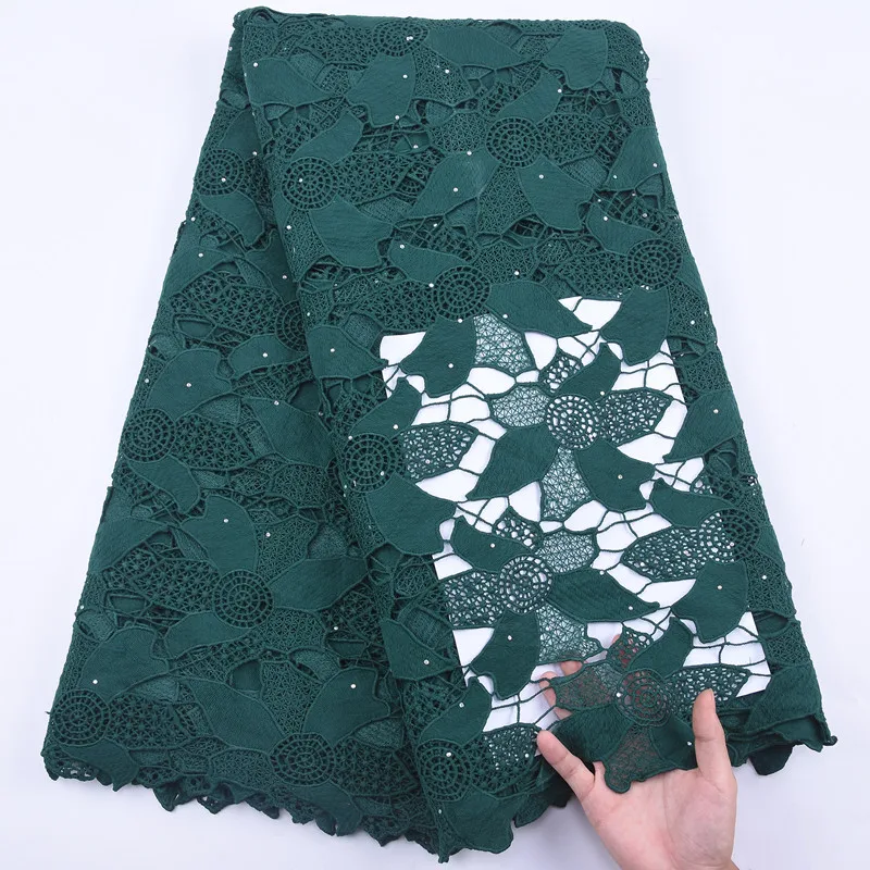 Новое поступление чистый белый Африканский шнур гипюр Водорастворимая