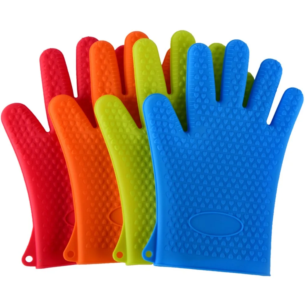 

1Pcs Heat Resistant Silicone Glove Cooking Baking BBQ Oven Pot Anti-scalding Holder Mitt Kitchen Red Hot Search