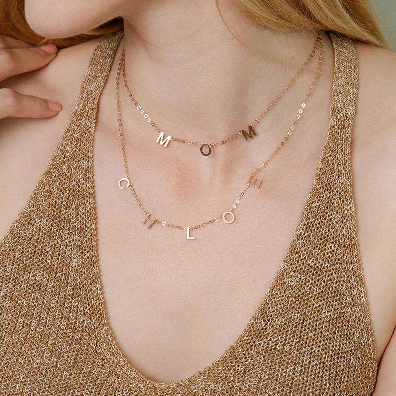 VOTE ожерелье с подвеской именем на заказ для женщин чокер Цепочка подвесками