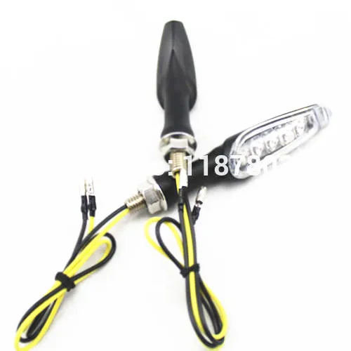 Черная пара СВЕТОДИОДНЫХ указателей поворота для Honda Yamaha Suziki Kawasaki Ducati KtN BMW Aprilia