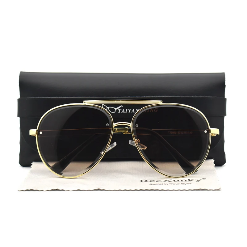 2021 классический Винтаж солнцезащитные очки Авиатор Для женщин Элитный бренд